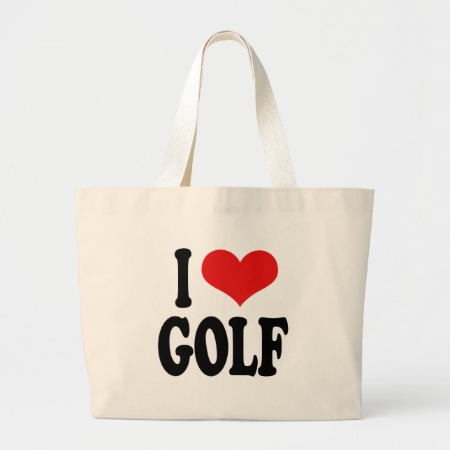 Grand Tote Bag J'aime le golf (Devant)