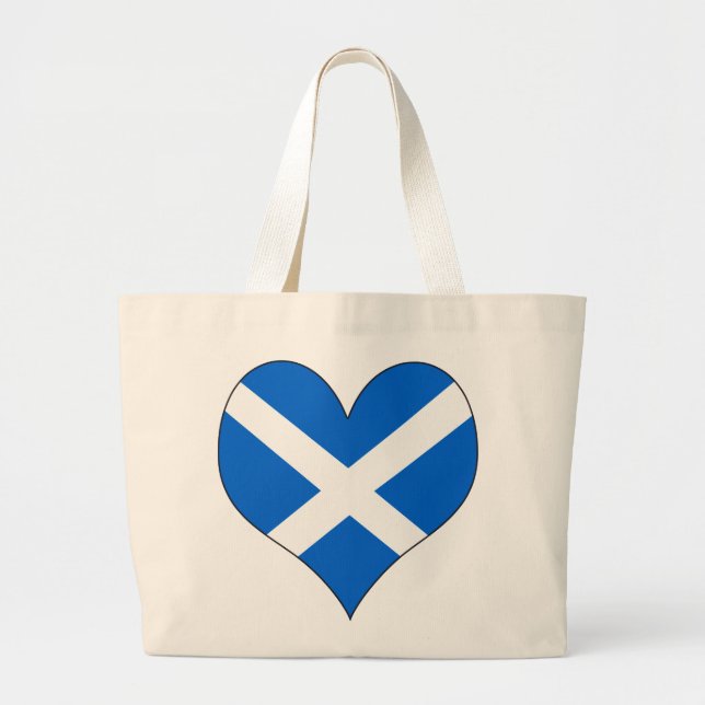 Grand Tote Bag J'aime l'Ecosse (Devant)