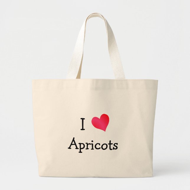 Grand Tote Bag J'aime les abricots (Devant)