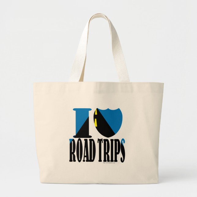 Grand Tote Bag J'Aime Les Voyages ! (Devant)