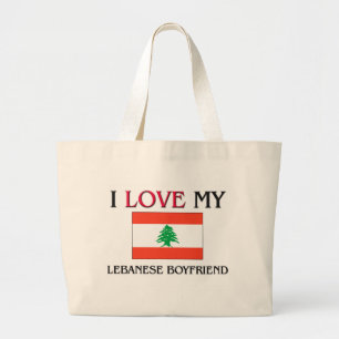 Grand Tote Bag J'aime mon ami libanais