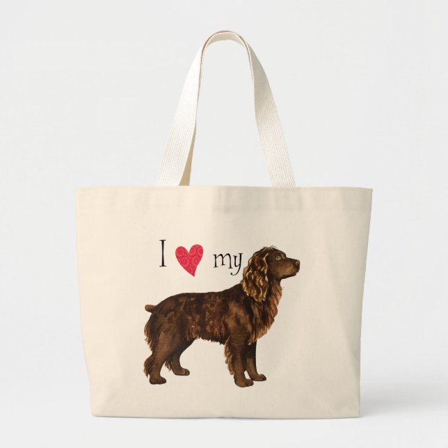 Grand Tote Bag J'aime mon épagneul de Boykin (Devant)
