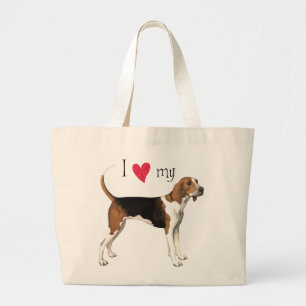 Grand Tote Bag J'aime mon marcheur de Treeing