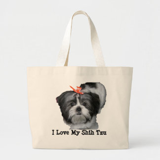 Grand Tote Bag J'aime mon Shih Tzu