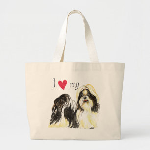 Grand Tote Bag J'aime mon Shih Tzu