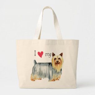 Grand Tote Bag J'aime mon Terrier soyeux