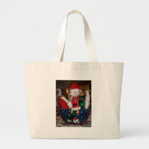 Grand Tote Bag J'aime Noël avec neige Joyeuses vacances