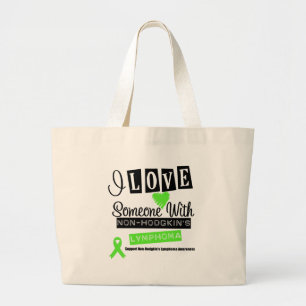 Grand Tote Bag J'aime quelqu'un atteint d'un lymphome non hodgkin