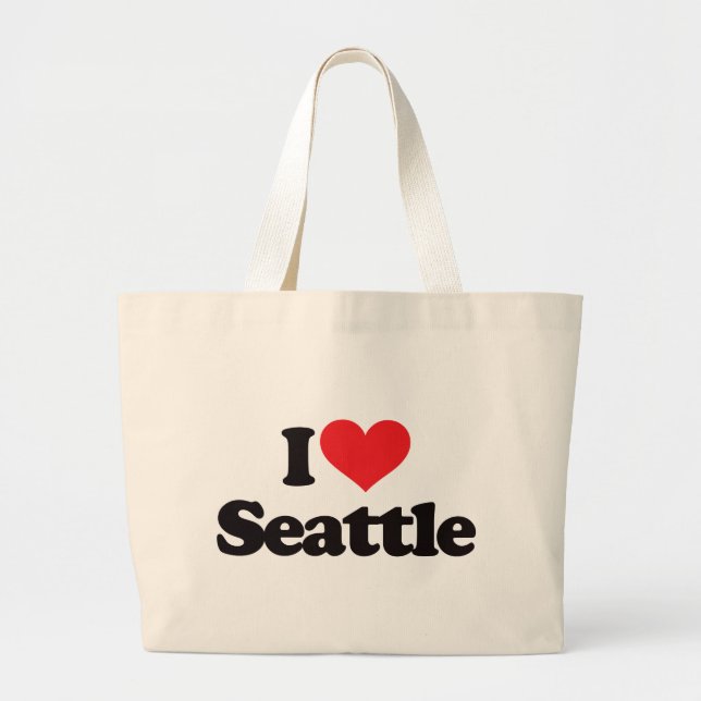 Grand Tote Bag J'aime Seattle (Devant)