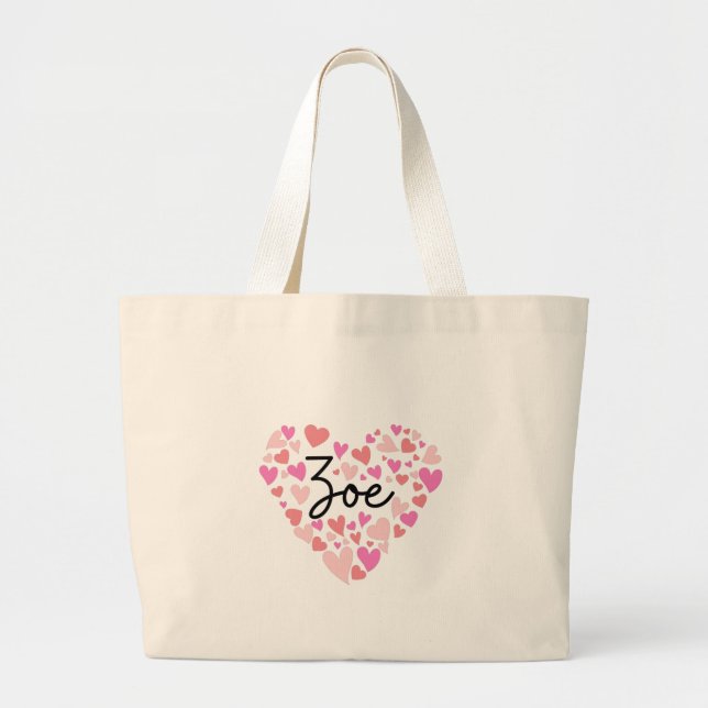 Grand Tote Bag J'aime Zoe (Devant)