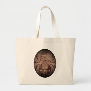 Grand Tote Bag Jambo Hakuna Matata Kenya Giraffe Safari tissé