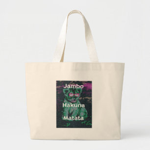 Grand Tote Bag Jambo lionceau hakuna matata