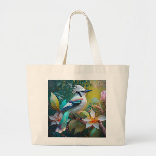 Grand Tote Bag Jay à ailes Turquoises en berceau