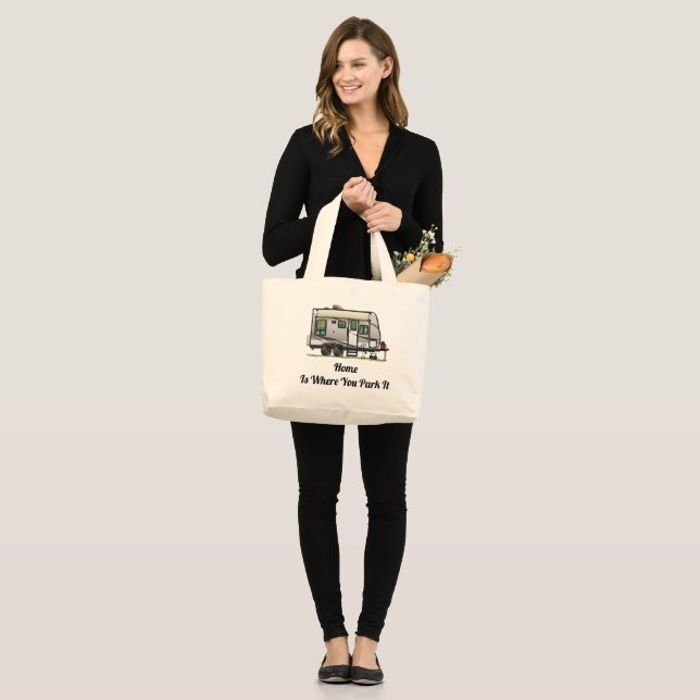 Grand Tote Bag Jayco Trailer RV heureux camper (Devant (modèle))