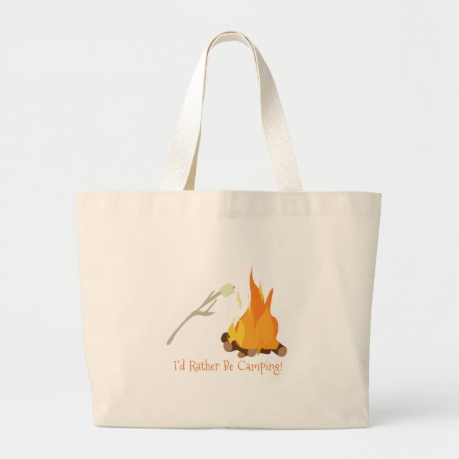 Grand Tote Bag Je camperais plutôt ! (Devant)