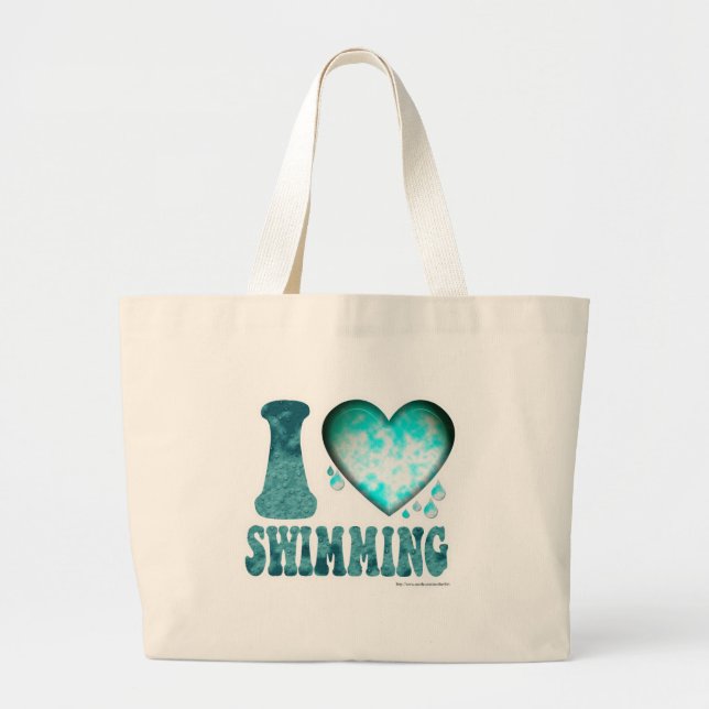 Grand Tote Bag Je Coeur nage (Devant)