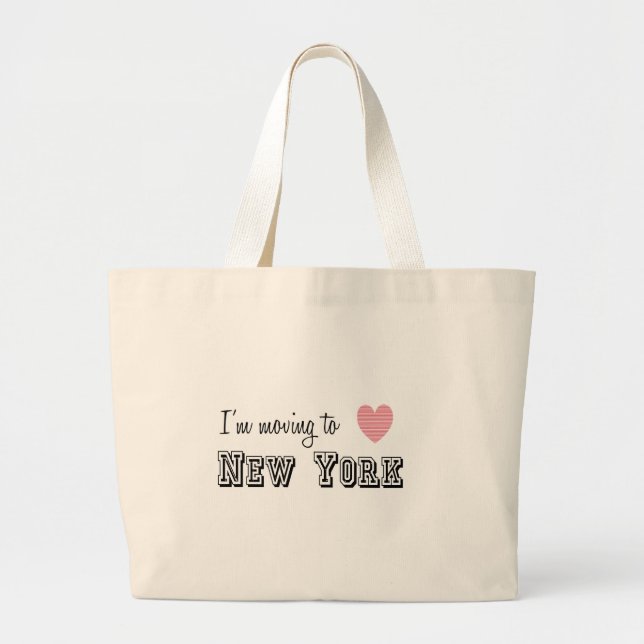 Grand Tote Bag Je déménage à New York (Devant)