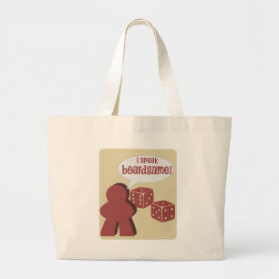 Grand Tote Bag Je Parle Jeu Jeu Plaisant Gamer Motto