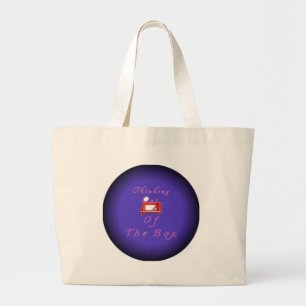 Grand Tote Bag Je pense en dehors de la boîte.