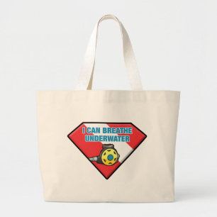 Grand Tote Bag Je peux respirer sous l'eau
