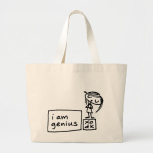 Grand Tote Bag je suis génie