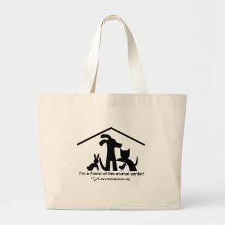 Grand Tote Bag Je suis un ami du centre animal