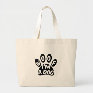 Grand Tote Bag Je suis un chien