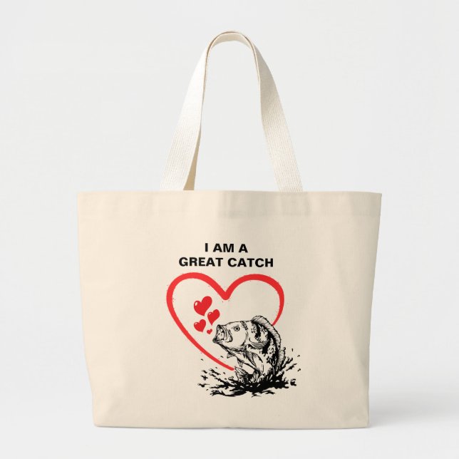 Grand Tote Bag JE SUIS UN GRAND HÔTEL Aimer Pêche (Devant)