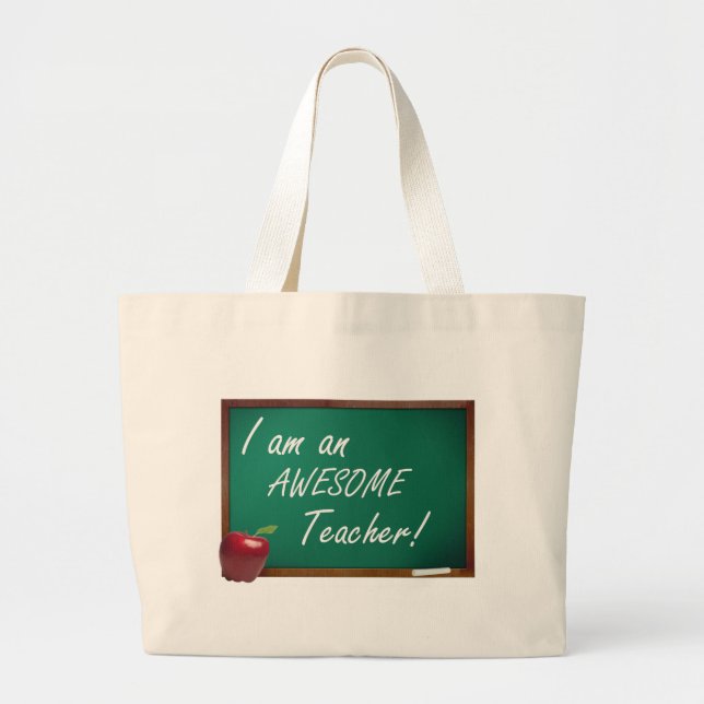 Grand Tote Bag je suis un professeur impressionnant (Devant)