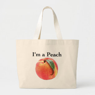 Grand Tote Bag Je suis une pêche