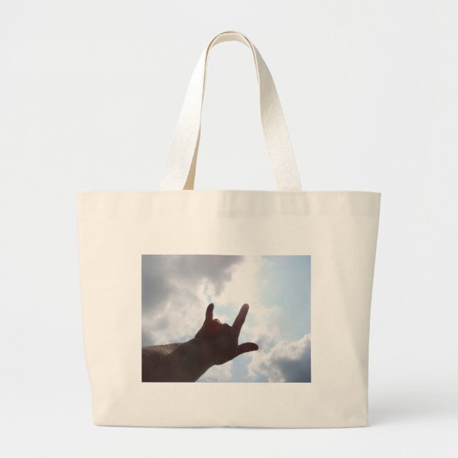 Grand Tote Bag JE T'AIME dans le signe (Devant)