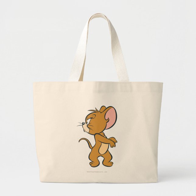 Grand Tote Bag Jerry Regarder En Arrière En Colère (Devant)