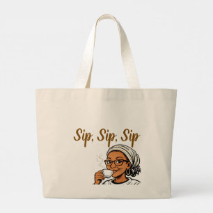 Grand Tote Bag Jésus et mon thé