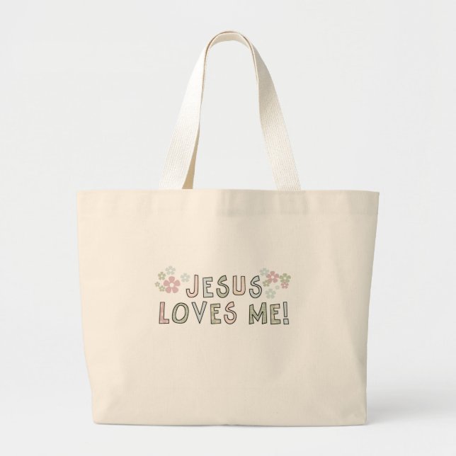 Grand Tote Bag Jésus m'aime (Devant)