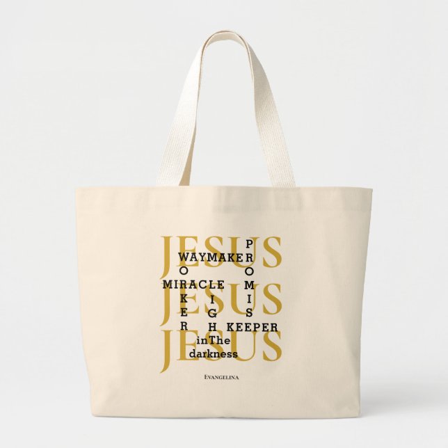 Grand Tote Bag JESUS Waymaker Christian (Devant)