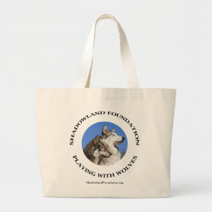 Grand Tote Bag Jeu avec des loups
