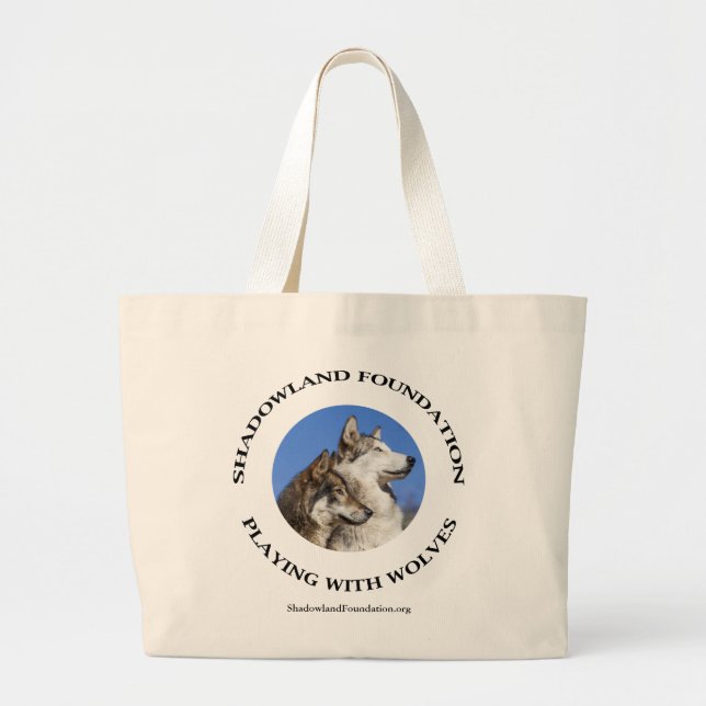 Grand Tote Bag Jeu avec des loups (Devant)