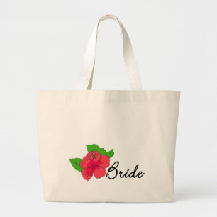 Grand Tote Bag JEUNE MARIÉE tropicale de ketmie