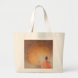Grand Tote Bag Jeunes moine bouddhiste et gong Bhutan 2010