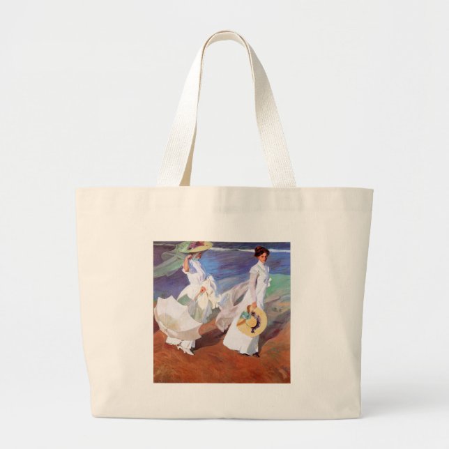 Grand Tote Bag Joaquin Sorolla Femmes Promenade Plage (Devant)
