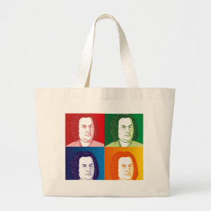 Grand Tote Bag Johann Sebastian Bach dans le Cartoon style