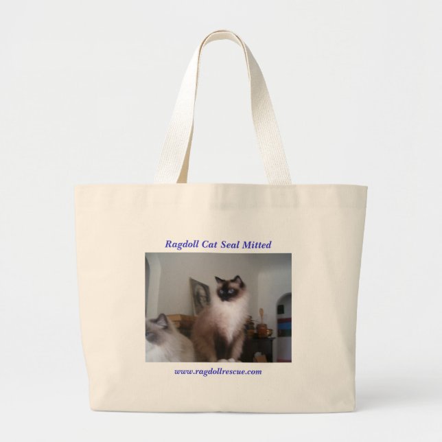 Grand Tote Bag Joint Mitted de Ragdoll (Devant)