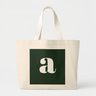 Grand Tote Bag Joli Monogramme Pastel Blanc Vert