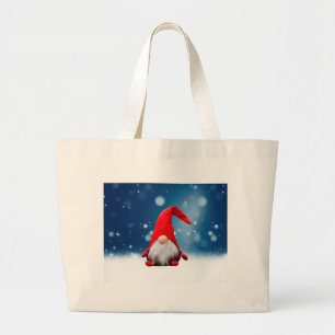Grand Tote Bag Joli Noël Père Noël Neige Étoiles