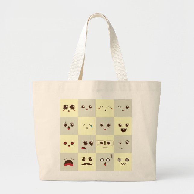 Grand Tote Bag Joli visage (Devant)