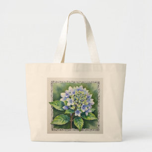 Grand Tote Bag Jolie Fleur Bleue