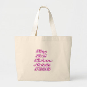 Grand Tote Bag Jouer Cool Hakuna Matata .png