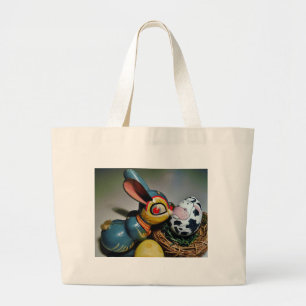 Grand Tote Bag Jouet lapin et oeuf de vache