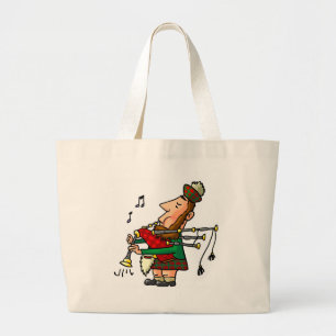 Grand Tote Bag Joueur de cornemuse