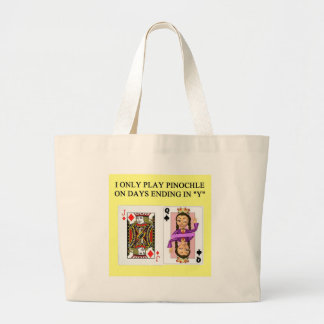Grand Tote Bag joueur de jeu de pinochle